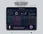 Simple Budget Planner Spreadsheet | Monthly Paycheck Budget | Yearly Budget | Google Sheets & Excel Template | Financial Planner