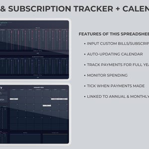 Ultimate Personal Finance Bundle | Annual Budget Spreadsheet Planner | Debt Payoff | Net Worth Tracker | Bills & Subscription Calendar Excel image 5