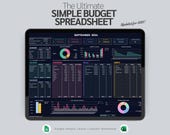 Simple Budget Planner Spreadsheet | Monthly Paycheck Budget | Google Sheets & Excel Template |  Financial Planner | Yearly Budget