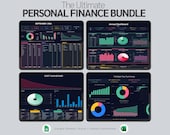 Ultimate Personal Finance Bundle | Annual Budget Spreadsheet Planner | Debt Payoff | Net Worth Tracker | Bills & Subscription Calendar Excel