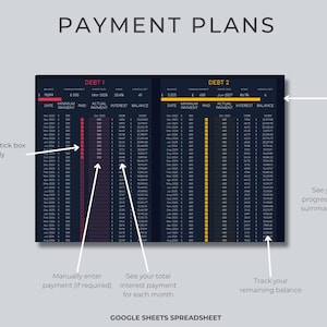 Debt Payoff Tracker Spreadsheet, Google Sheets und Excel Vorlage (Digitaler Download) Bild 5