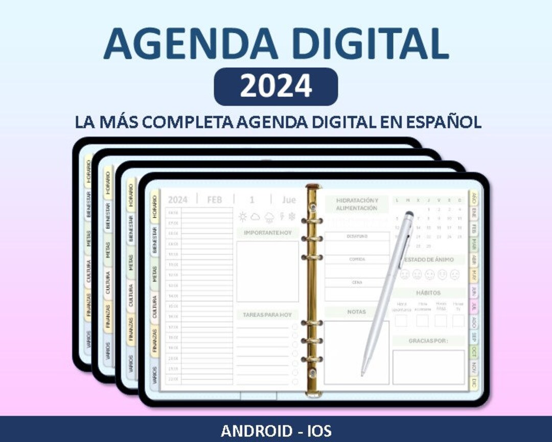 Digital Agenda 2025 in Spanish Etsy