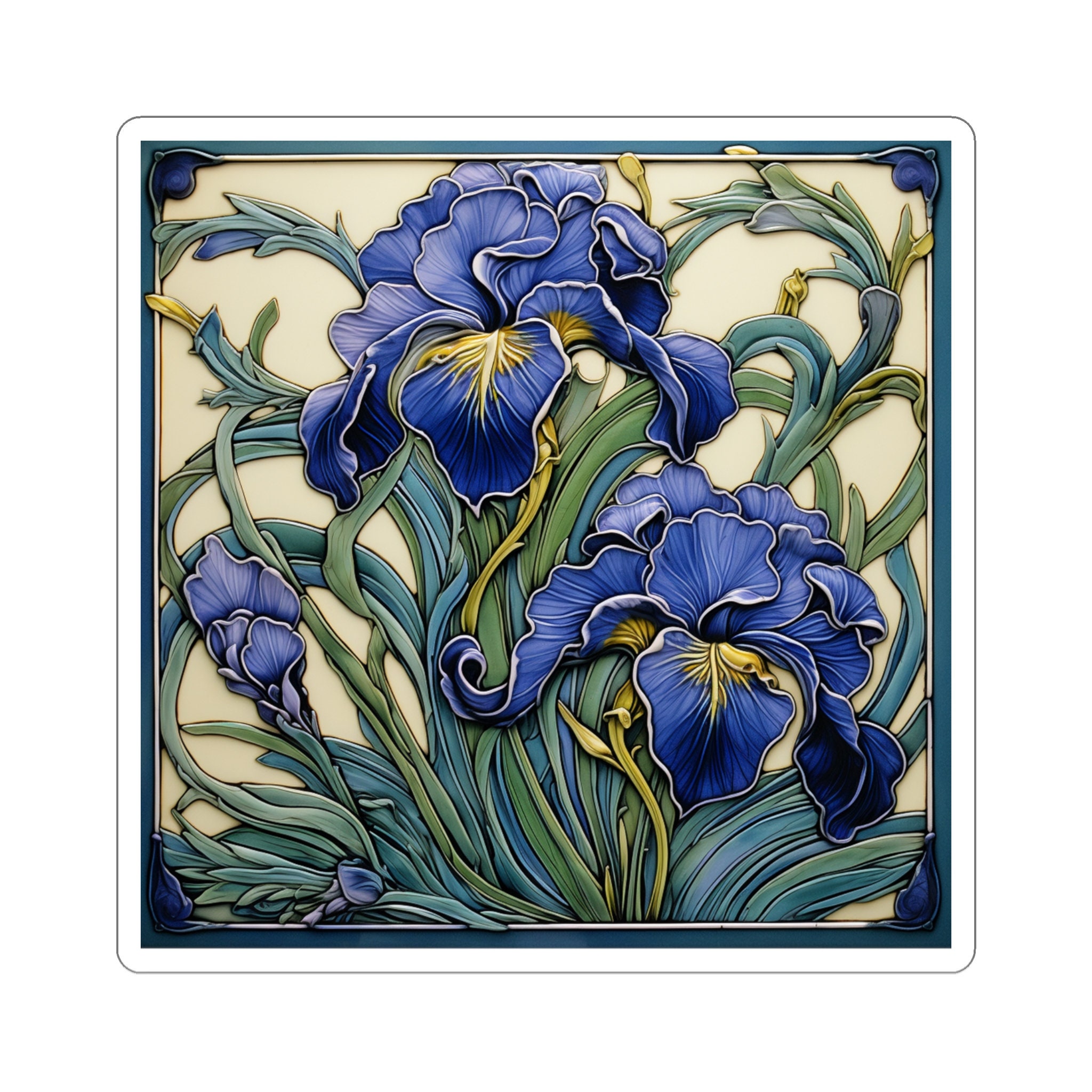 Stickers clavier bleu floral - Stickers Malin