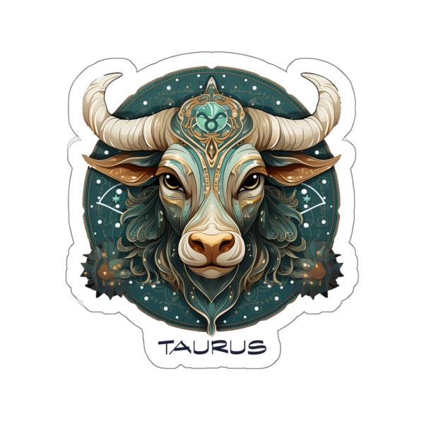 Taurus sticker bull astrology April May birthday special gift wrap christmas star sign astrological bull card envelope seal