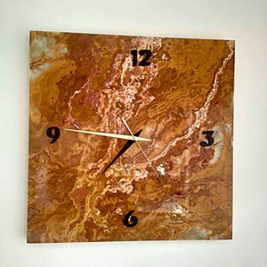 Modern wall clock, Marble wall clock, Vintage clock, Wall decor, 20 inches wall clock, Living room clock