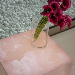 Small pink onyx coffee table