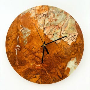 Round wall clock, Livingroom,kitchen, office, Modern Wall Clock, Wall decor, Housewarming gift, Big wall clock D 13.7&quot;