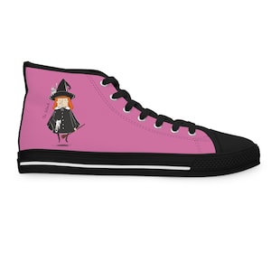 Retro Sneakers, Casual Sneakers The Witch Women&#39;s High Top Sneakers, Tie Sneakers, Christmas Gift