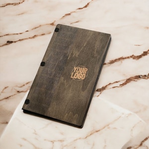 Restaurant Check Books, Wooden Check Presenter, FREE ENGRAVING