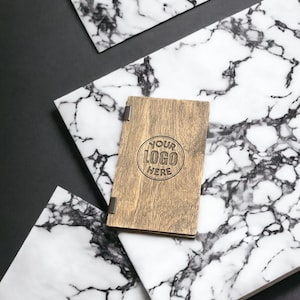 Restaurant Check Books, Wooden Check Presenter, FREE ENGRAVING