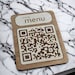 Custom QR Code Table Sign, QR Code Menu, QR Code Menu Sign, Wooden Qr ...