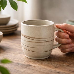 Handmade Isabel Mug: Minimal Ceramic Drinkware - 300ml / 10.0oz