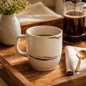 Handmade Isaren Mug: Minimal Ceramic Drinkware - 300ml / 10.0oz