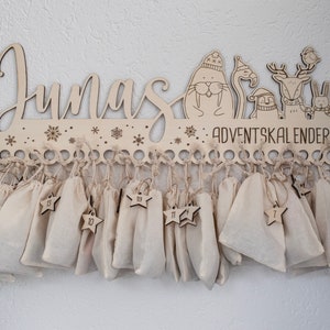 Personalizable wooden Advent calendar to fill, gift for Advent, perfect for children, durable and sustainable, animals