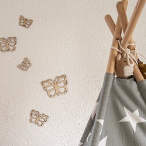 Wall decoration wooden butterflies, children&#39;s room decoration, wooden decoration, handmade, children&#39;s room design, butterfly, gift idea