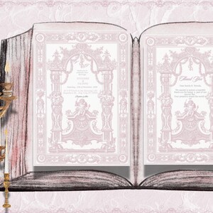 Digital Wedding Invitation and Thank You Card , Vintage Elegance with, Instant Access