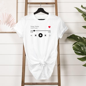 Personalized Song Music Player T-Shirt, Walk with your Favorite Music, Music Lovers Shirt