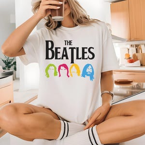 The Beatles Band Members Comfort Colors Shirt, Iconic John Lennon, Paul McCartney, George Harrison, Ringo Starr Faces Tee, Retro Beatles Fan