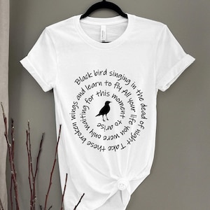 The Beatles Blackbird Lyrics Shirt - Music Lover Gift