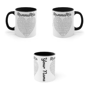 Customizable Mamma Mia Lyric Mug, 11oz, Personalized Name, Mommy Gift Mug