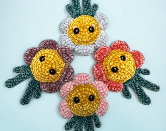 Mini Groovy Flower | Flower Stuffie | Crochet Flower Plush | Ready to Ship