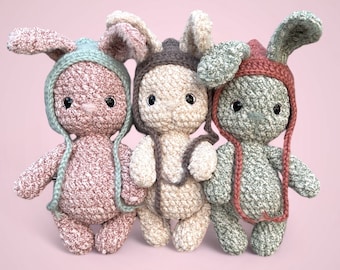 River the Bunny: Crochet Stuffed Animal Plushie