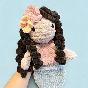 Mermaid Snuggler | Mermaid Lovey | Crochet Mermaid Plush | Ready to Ship