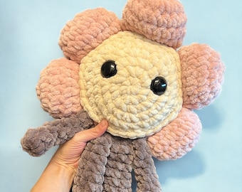 Pinky the Groovy Flower: Crochet Stuffed Plushie