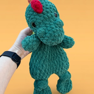Lil' Dino Snuggler | Tinysaurus | Crocheted Dinosaur Plush Lovey | RTS