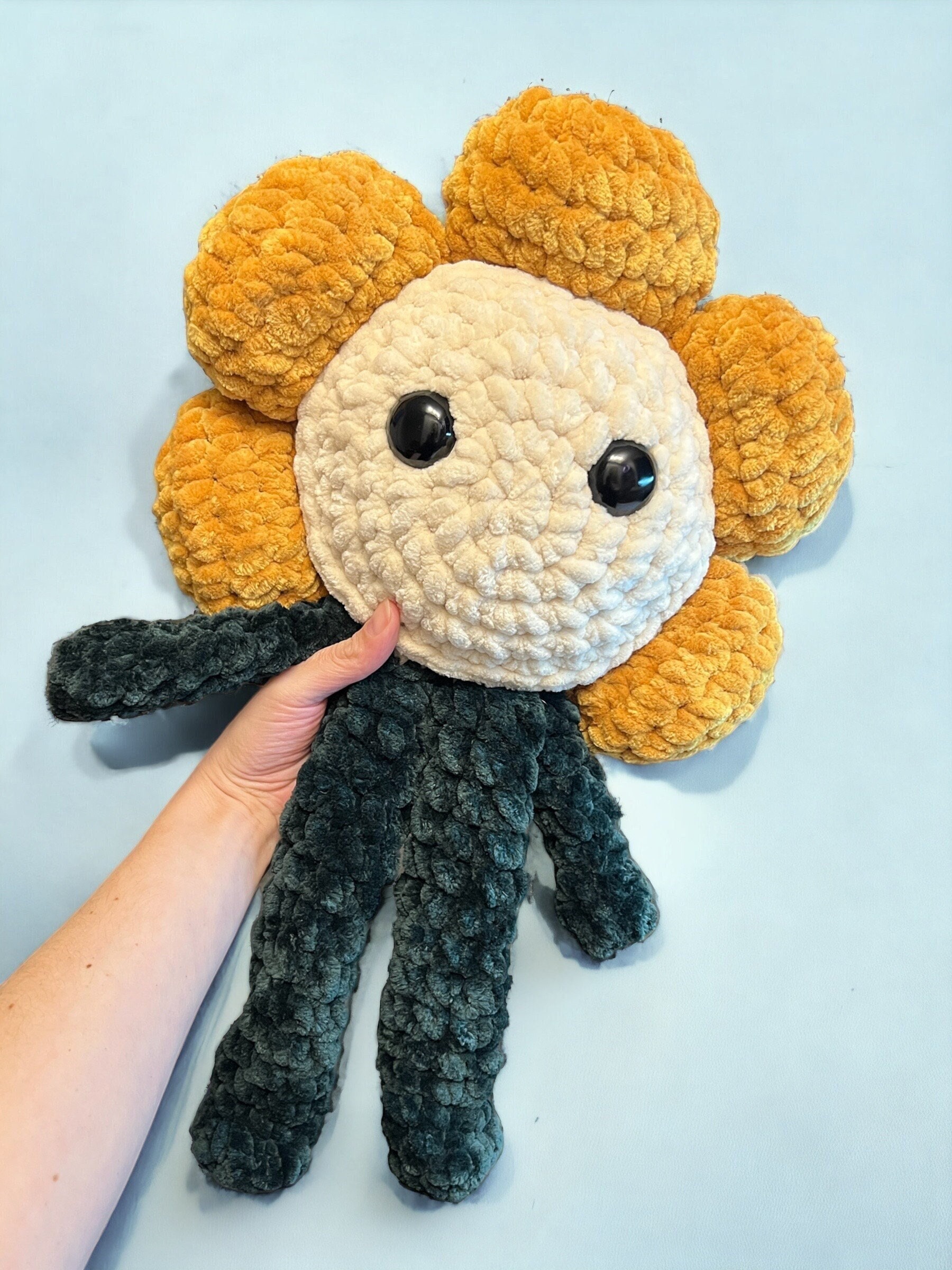Sunny the Groovy Flower: Crochet Stuffed Plushie