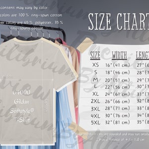 Detailed Gildan 64000 Size Chart Imperial Metric inches Dark Gildan Softstyle Mockup Size Chart Trendy Mock-up T-Shirt Size Chart 64000 cms