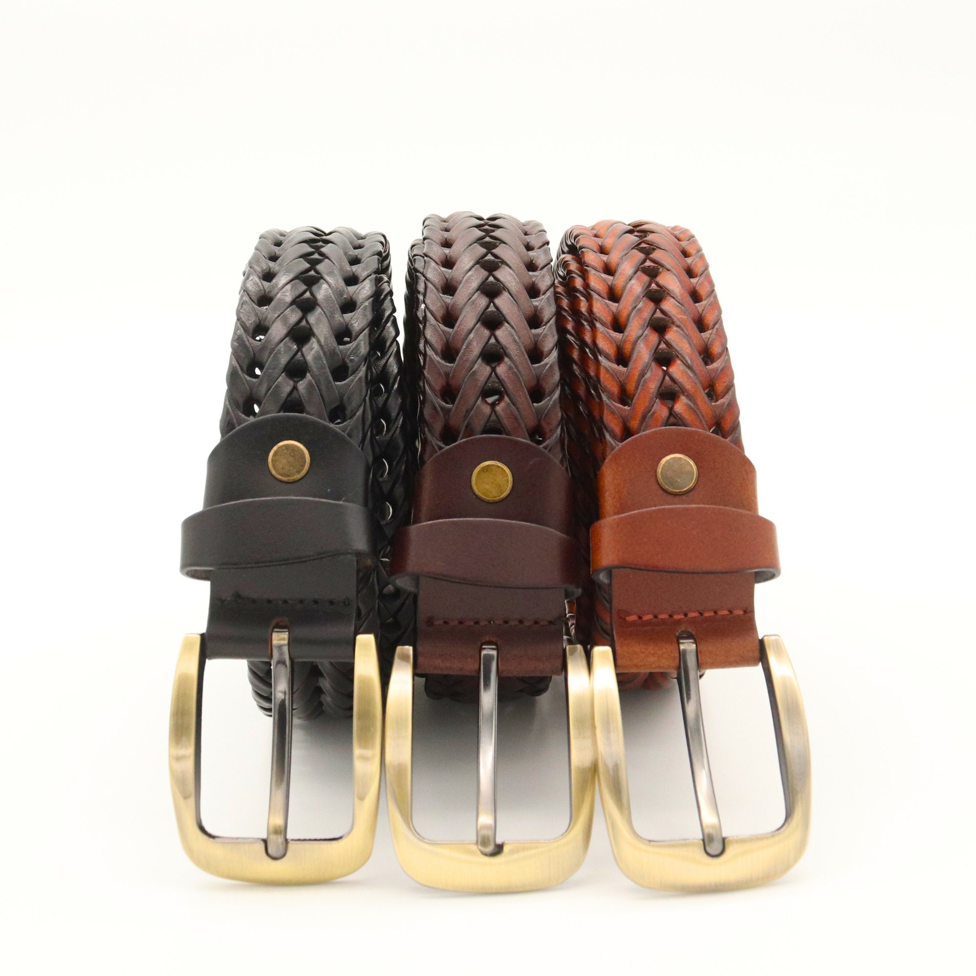 Tan Braided Belt - Etsy