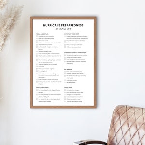 hurricane preparedness checklist
