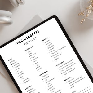 list of food for prediabetes