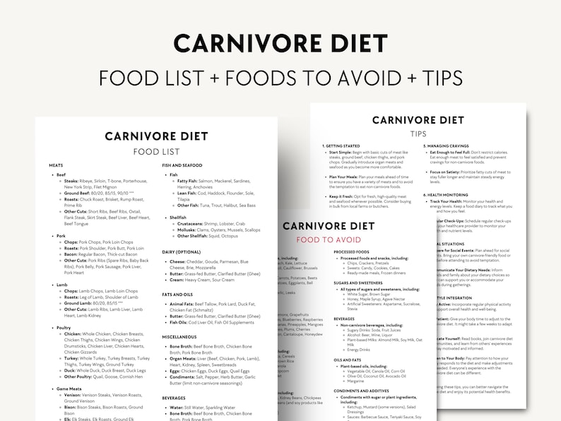 Looking for the ultimate carnivore diet shopping list? This complete guide covers the best zero-carb foods, including grass-fed beef, ribeye steaks, fatty fish, pasture-raised eggs, and high-quality dairy. Whether you're a beginner or following a strict carnivore meal plan, this grocery list ensures you get the most nutrient-dense foods for optimal health, energy, and fat loss! carnivore diet food list pdf, printable, download, carnivore diet meal plan for weight loss and building muscle