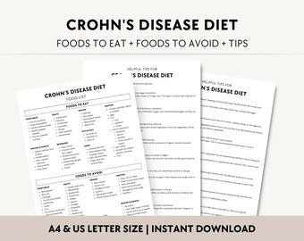 Elenco degli alimenti per la dieta del morbo di Crohn: piano alimentare per le malattie infiammatorie intestinali (IBD) (PDF)