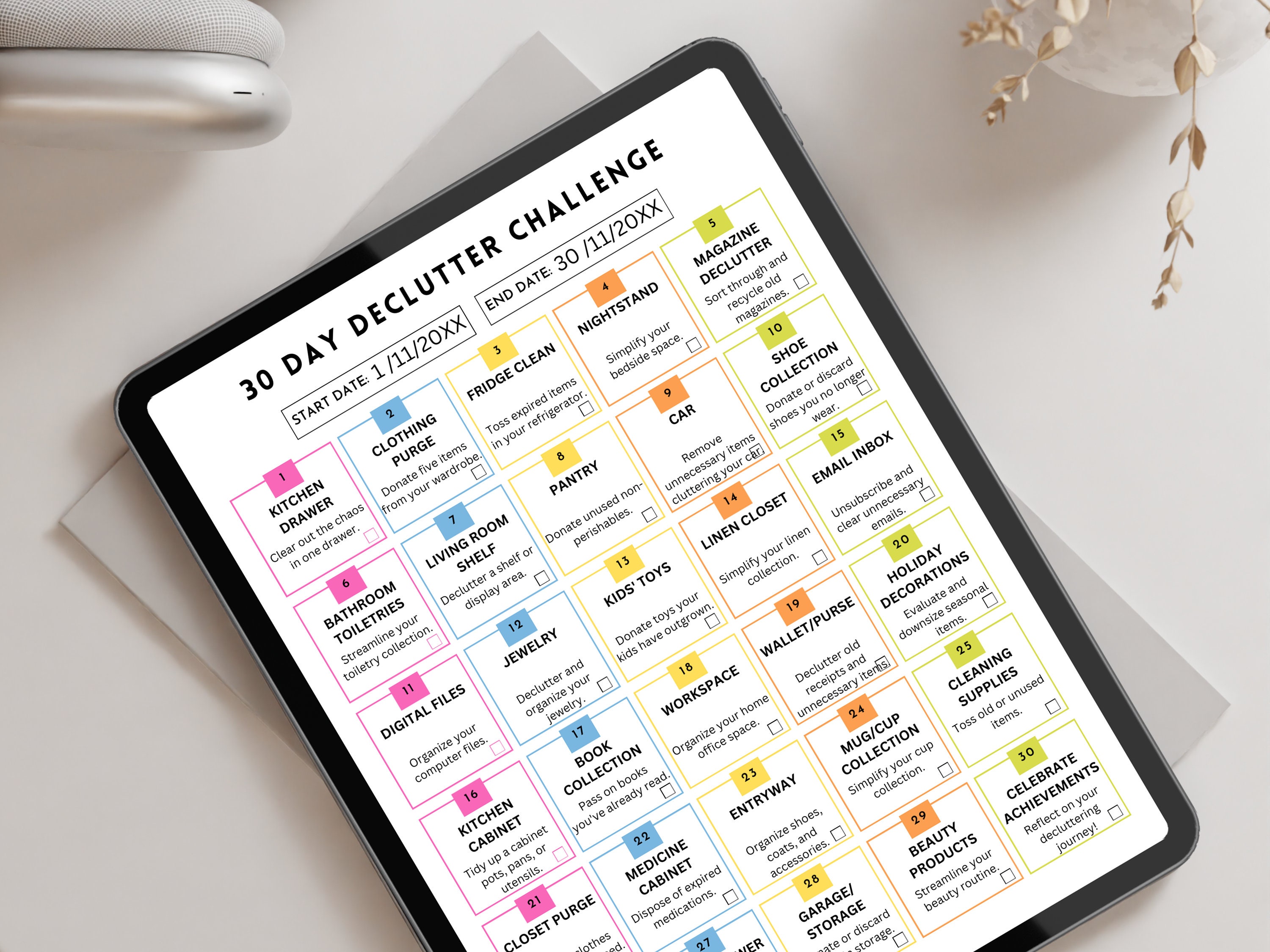 EDITABLE ADHD Cleaning Planner, Printable House Chore Checklist, Daily ...