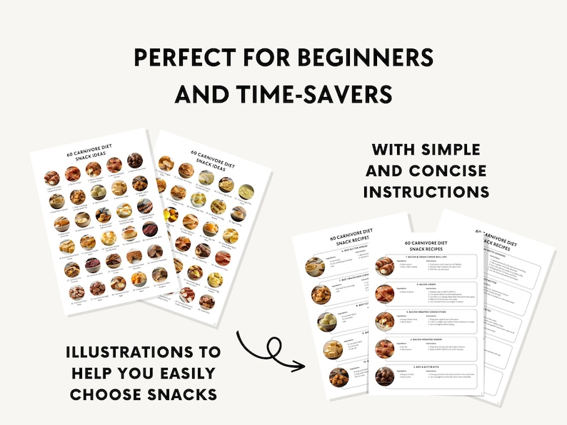 Looking for Carnivore Diet-friendly snacks? Try these tasty and satisfying options like beef jerky, cheese crisps, or hard-boiled eggs. Carnivore diet snacks like bacon chips, grilled chicken skewers, or ground beef patties are great choices to curb hunger and stay on track with your low-carb goals. Whether you’re craving something savory or need a quick snack on the go, these Carnivore Diet-friendly snacks are perfect for weight loss and muscle-building. Carnivore diet snacks printable pdf