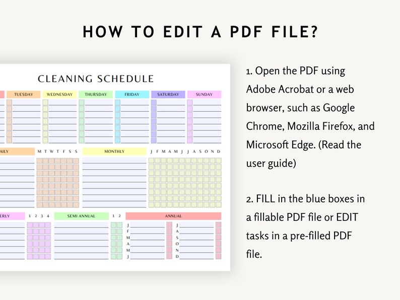 Daily Weekly Monthly Cleaning Schedule, Household Chores List, House ...