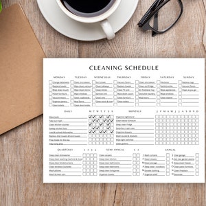 The minimalist cleaning schedule printable, designed to suit your lifestyle. Customize tasks, prioritize areas, and stay on top of cleanliness effortlessly. With editable features, adapt your schedule seamlessly to achieve your desired cleaning goals