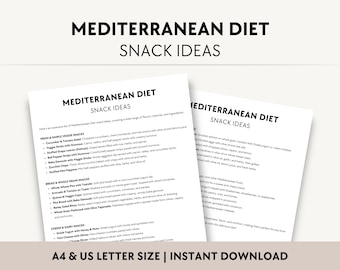 Mediterranean Diet Snack Ideas List (PDF)