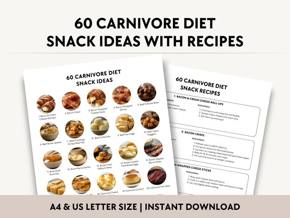 60 Carnivore Diet Snack Ideas with Recipes, Zero Carb Food List for Weight Loss
