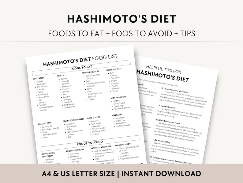 printable hashimoto diet food list pdf