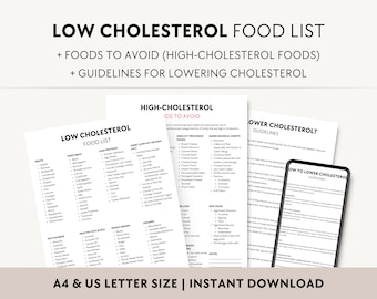 Low Cholesterol Food List: Heart Healthy Diet Plan (PDF)