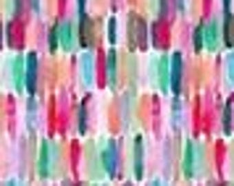 Rainbow Strokes Abstract Scarf – Merino Wool Silk Designer Wrap – Watercolor Brushstroke Winter Scarf for Women