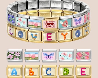 Custom Italian Modular Charms – Stainless Steel Bracelet Charms, Personalized Italy Charms, Italian Bracelet, Y2K Jewelry, Matching Bracelet