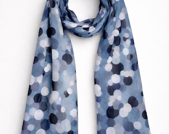 Abstract Cotton Modal Designer Scarf – Lightweight Summer Accessory, Stylish Women’s Scarf for Casual & Dressy Outfits