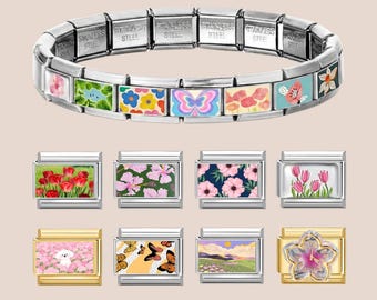 Italian Flower Charms, Charms Only, Stainless Steel,  Y2K Jewelry, Gift for Her. Plz list backups as well as phone number/email address.