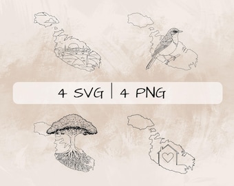 Malta SVG Bundle, Malta Countey PNG ,Malta Outline Clipart, Hand drawn Malta Map pictures for print and engraving