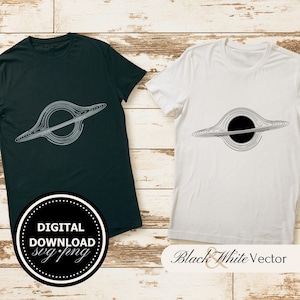 Black Hole SVG Bundle, Astronomy PNG , galaxy Clipart, Hand drawn Black Hole pictures for print and engraving